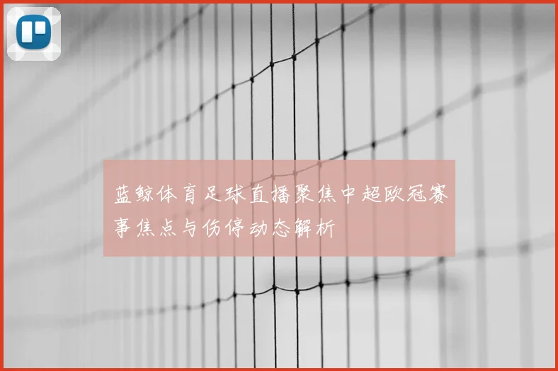 蓝鲸体育足球直播聚焦中超欧冠赛事焦点与伤停动态解析